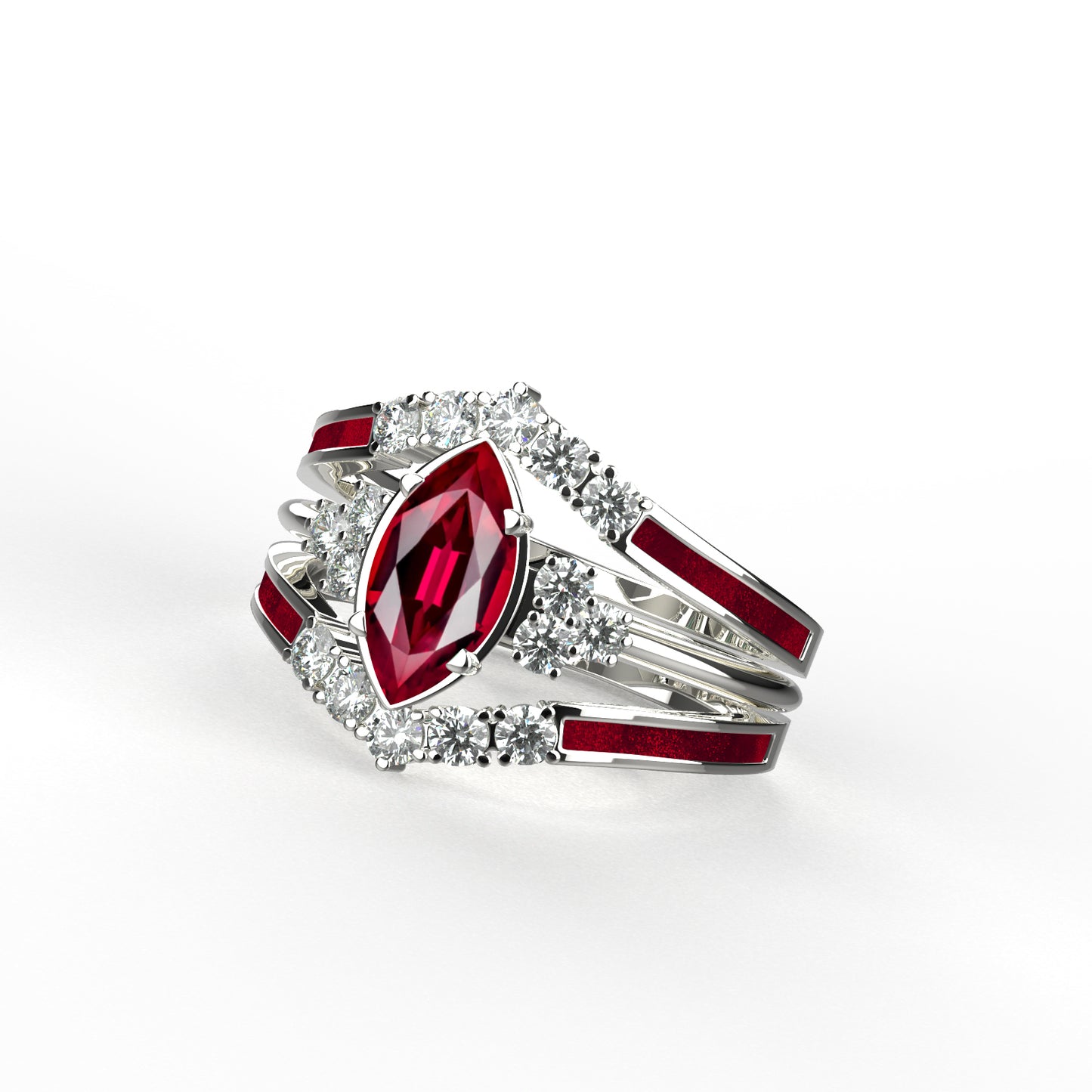 Gift for July Born - Sterling Silver Ruby Birthstone Ring