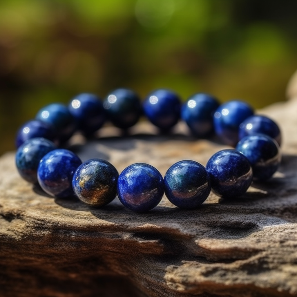 Lapis Lazuli Bracelet- Relieve Stress, Contemplation, Sedative