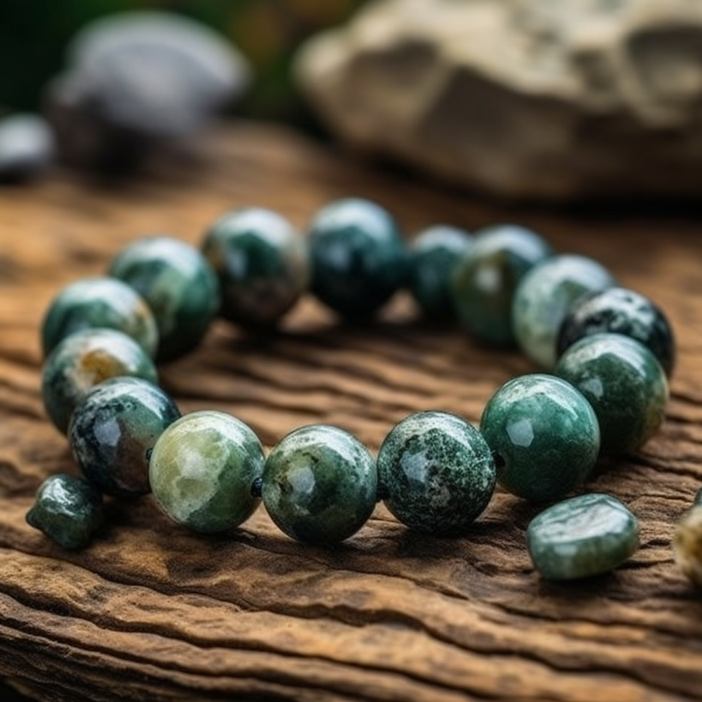Water Grass Agate Bracelets - Vitality, Vigour, Optimistic