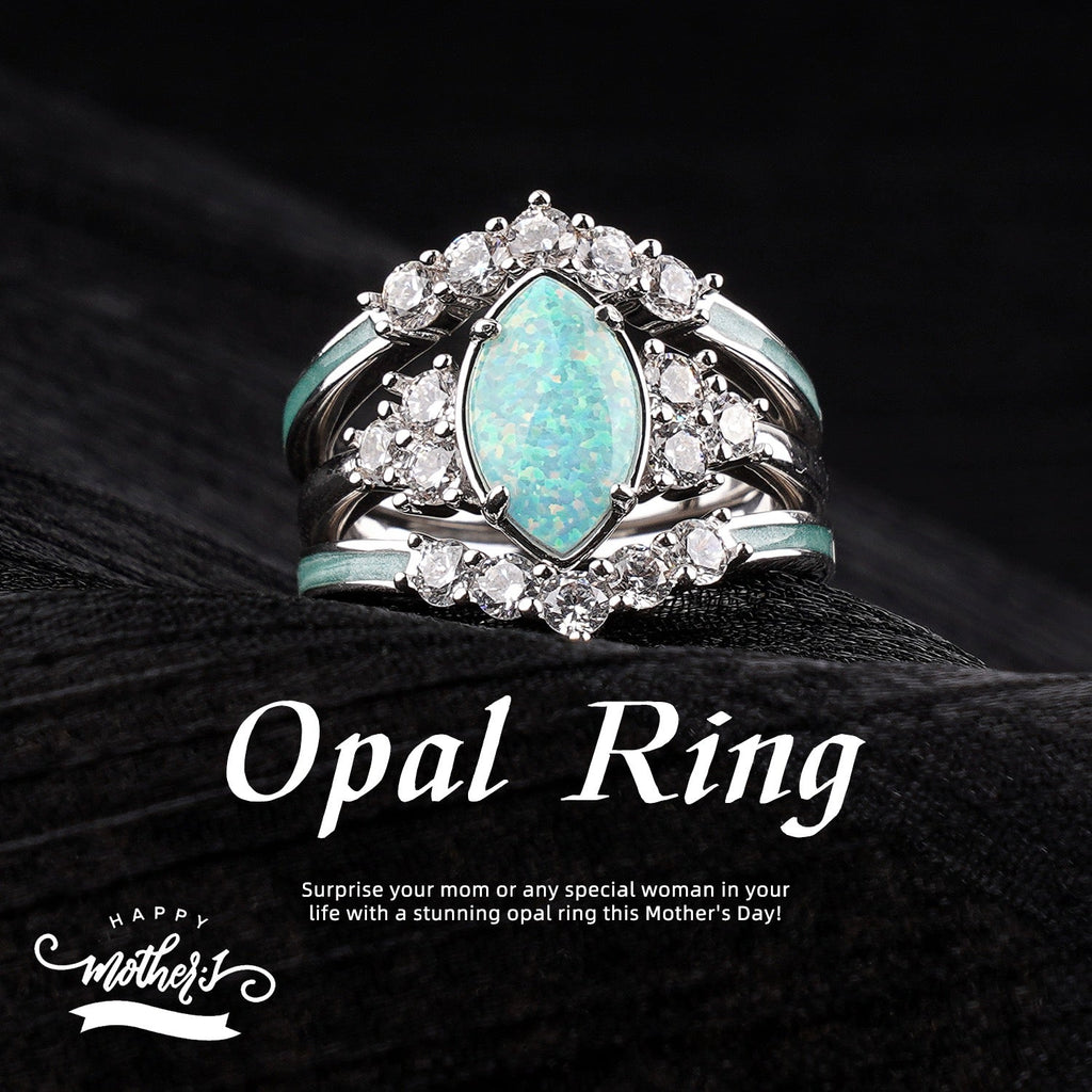 Mother's day special “Selfless Love” Sterling Silver Opal Ring