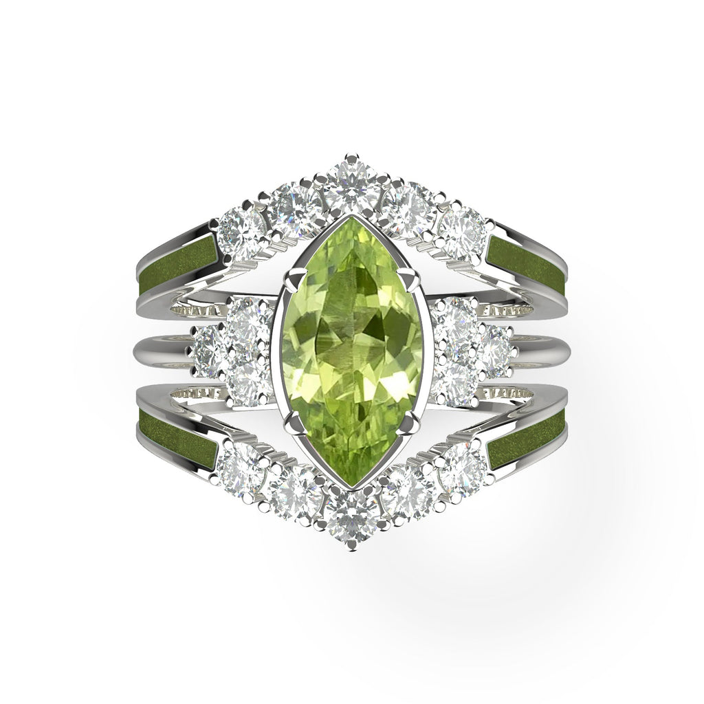 Gift for August Born - Sterling Silver Peridot Birthstone Ring