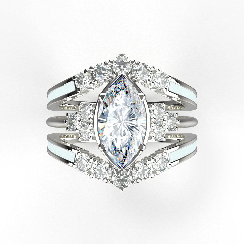 Gift for April Born - Sterling Silver Moissanite Birthstone Ring