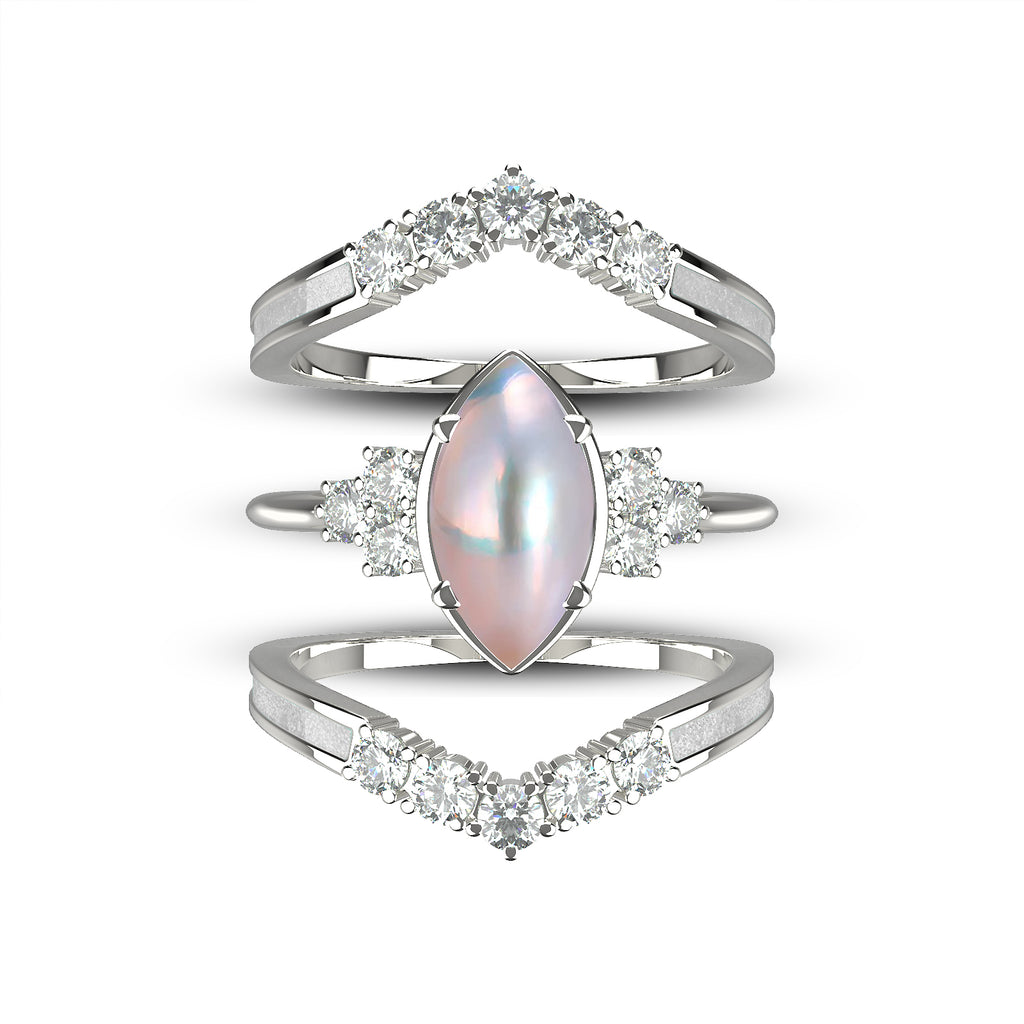 Gift for June Born - Sterling Silver Pearl Birthstone Ring