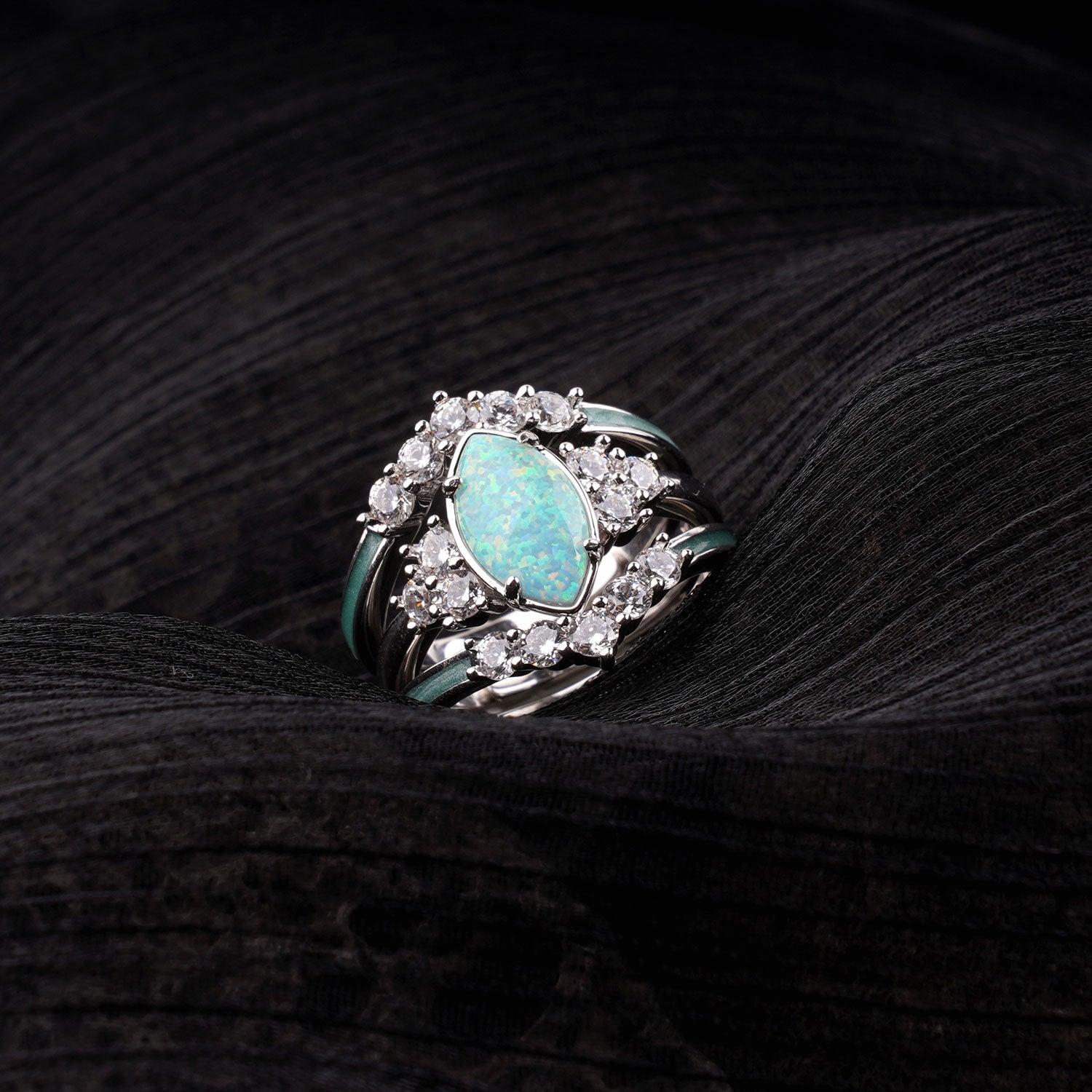 Mother's day special “Selfless Love” Sterling Silver Opal Ring
