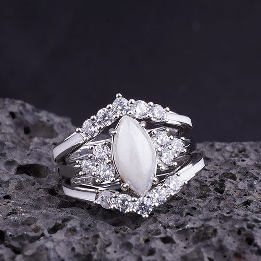 Gift for June Born - Sterling Silver Pearl Birthstone Ring