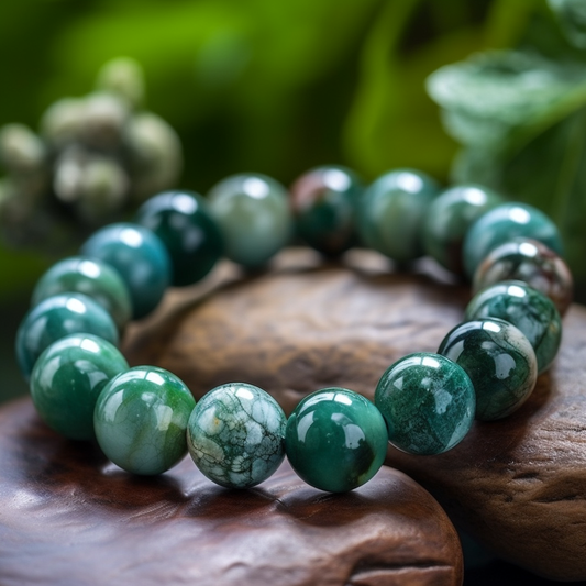 Water Grass Agate Bracelets - Vitality, Vigour, Optimistic