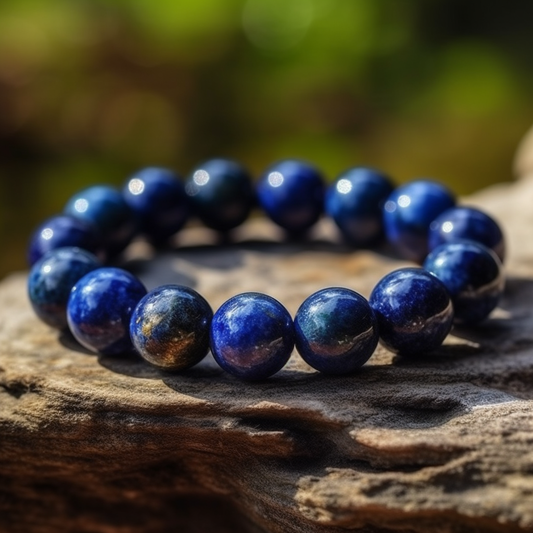 Lapis Lazuli Bracelet- Relieve Stress, Contemplation, Sedative