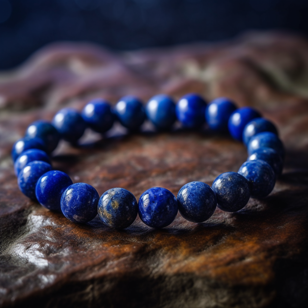 Lapis Lazuli Bracelet- Relieve Stress, Contemplation, Sedative