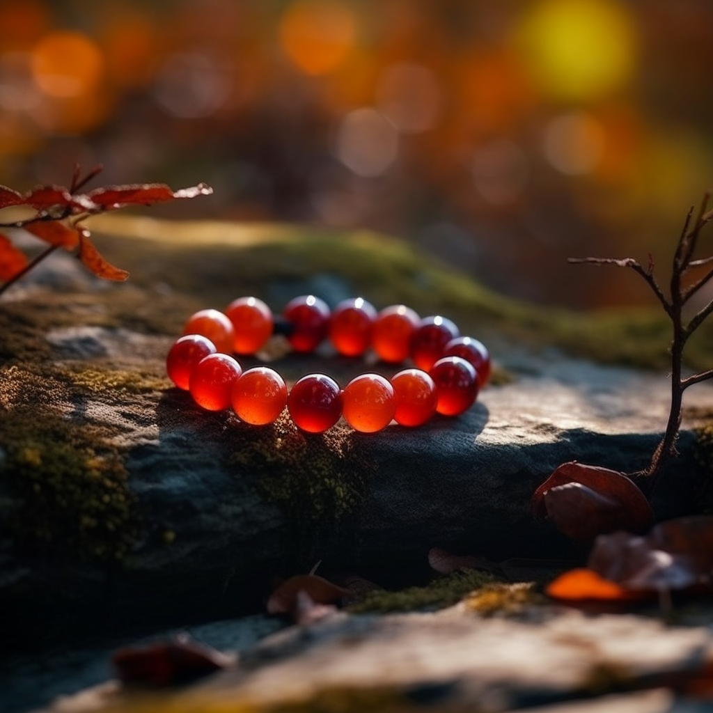 Red Agate Bracelet - Hope, Love, Courage