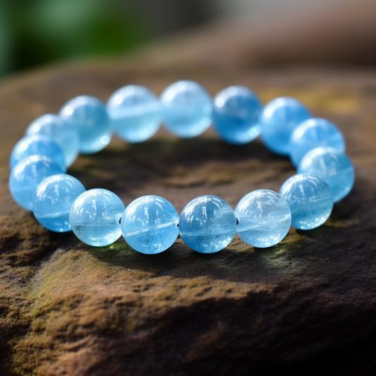 Aquamarine Bracelet - Good luck, Brave, Confidence