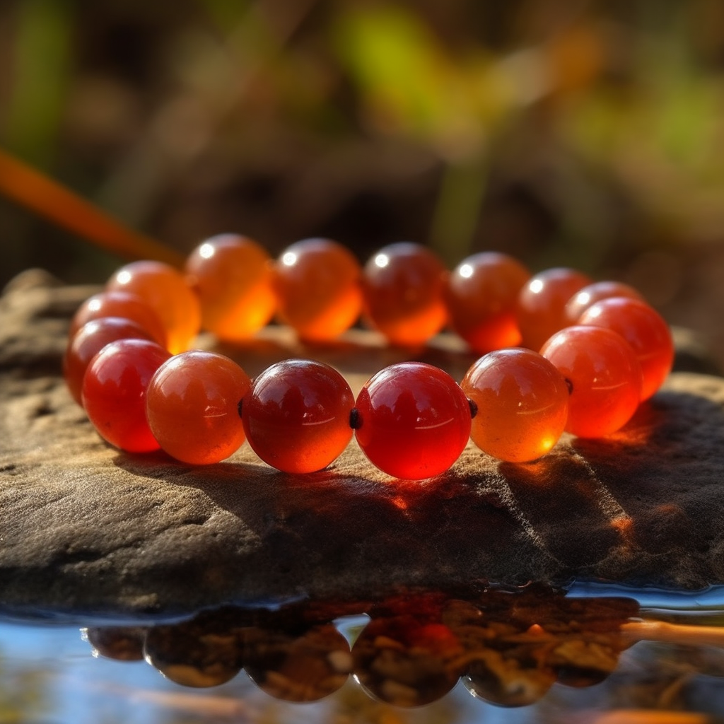 Carnelian Bracelet - Happy, Happiness