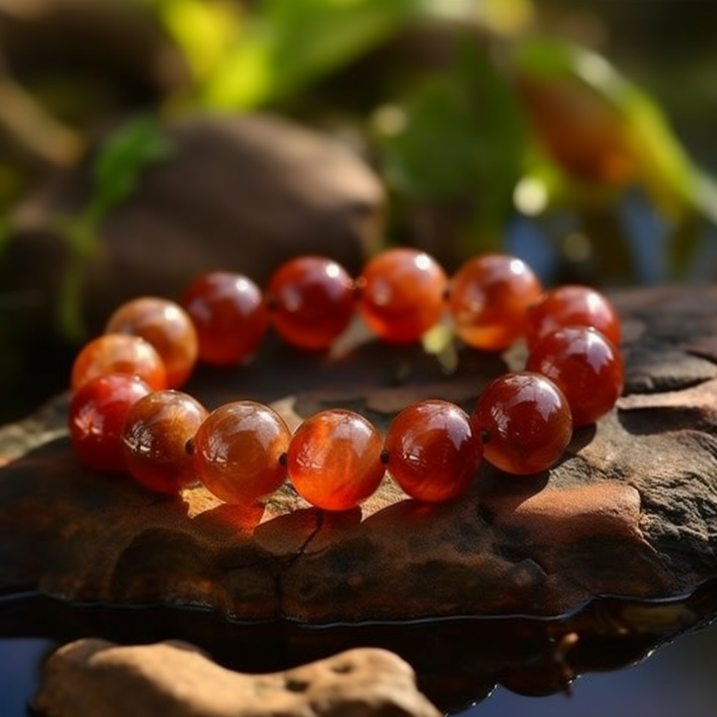 Carnelian Bracelet - Happy, Happiness