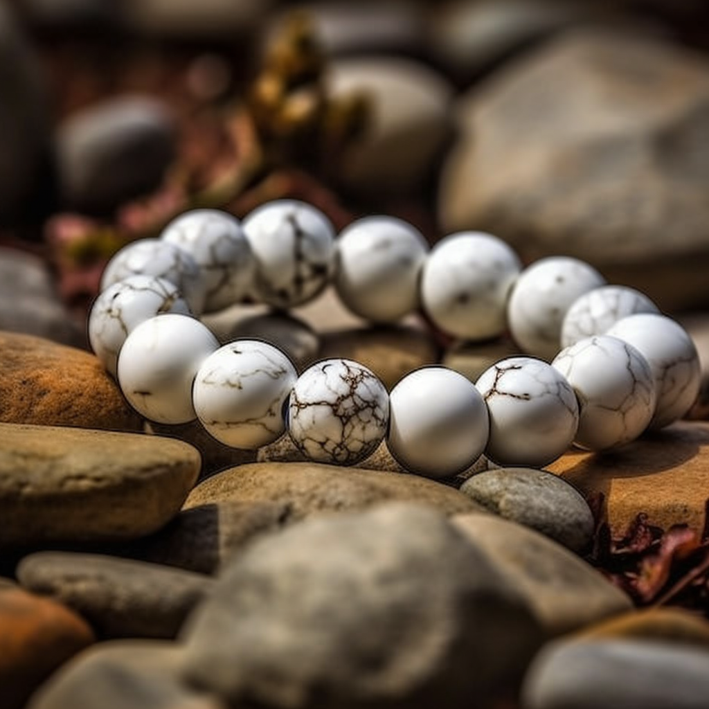 White Turquoise Bracelet - Happiness, Surprise, Good luck